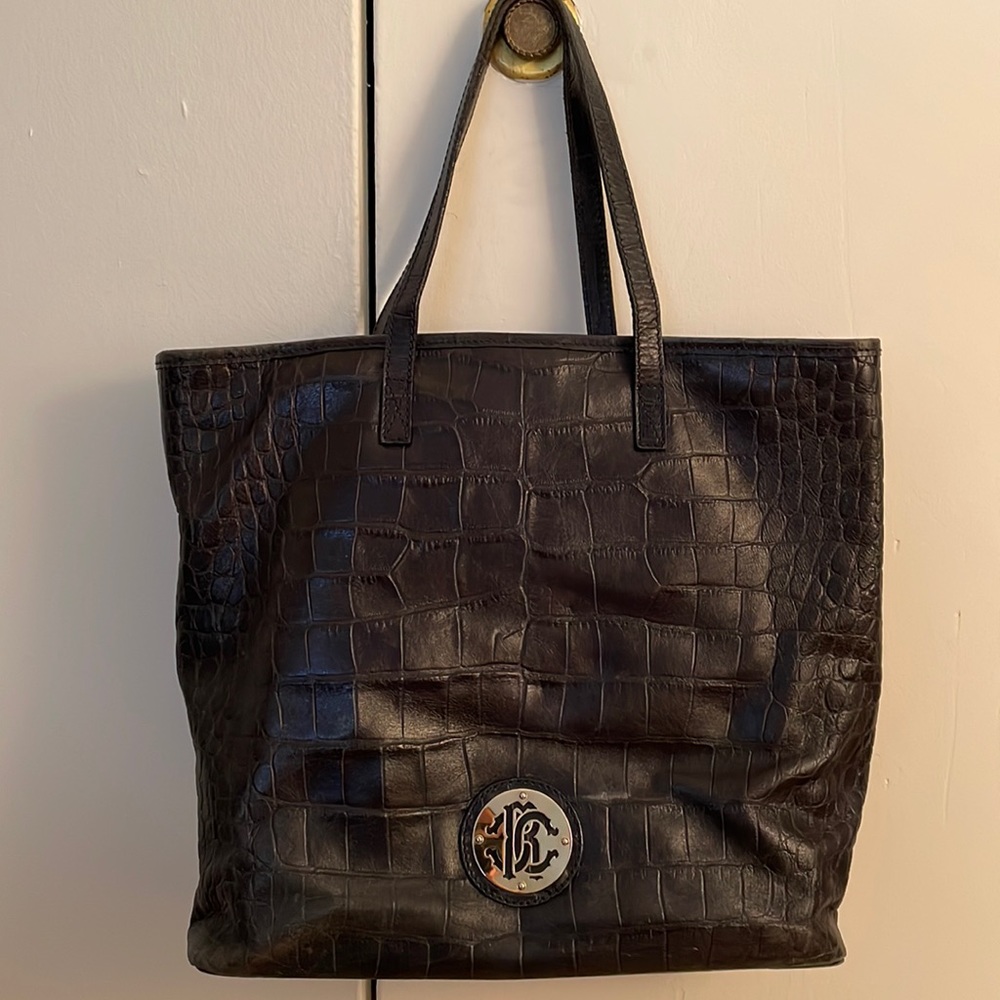 Roberto Cavalli Navy Tote Bag